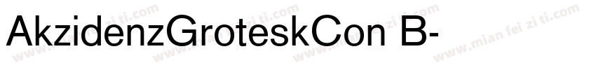 AkzidenzGroteskCon B字体转换